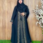 LB-02 (Black-1) ষ্টোন চেরি কাপড় বোরখা